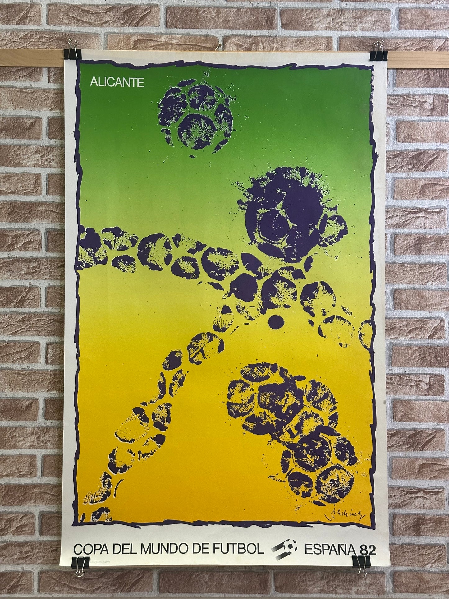 Manifesto pubblicitario originale - Mondiale Spagna 82
