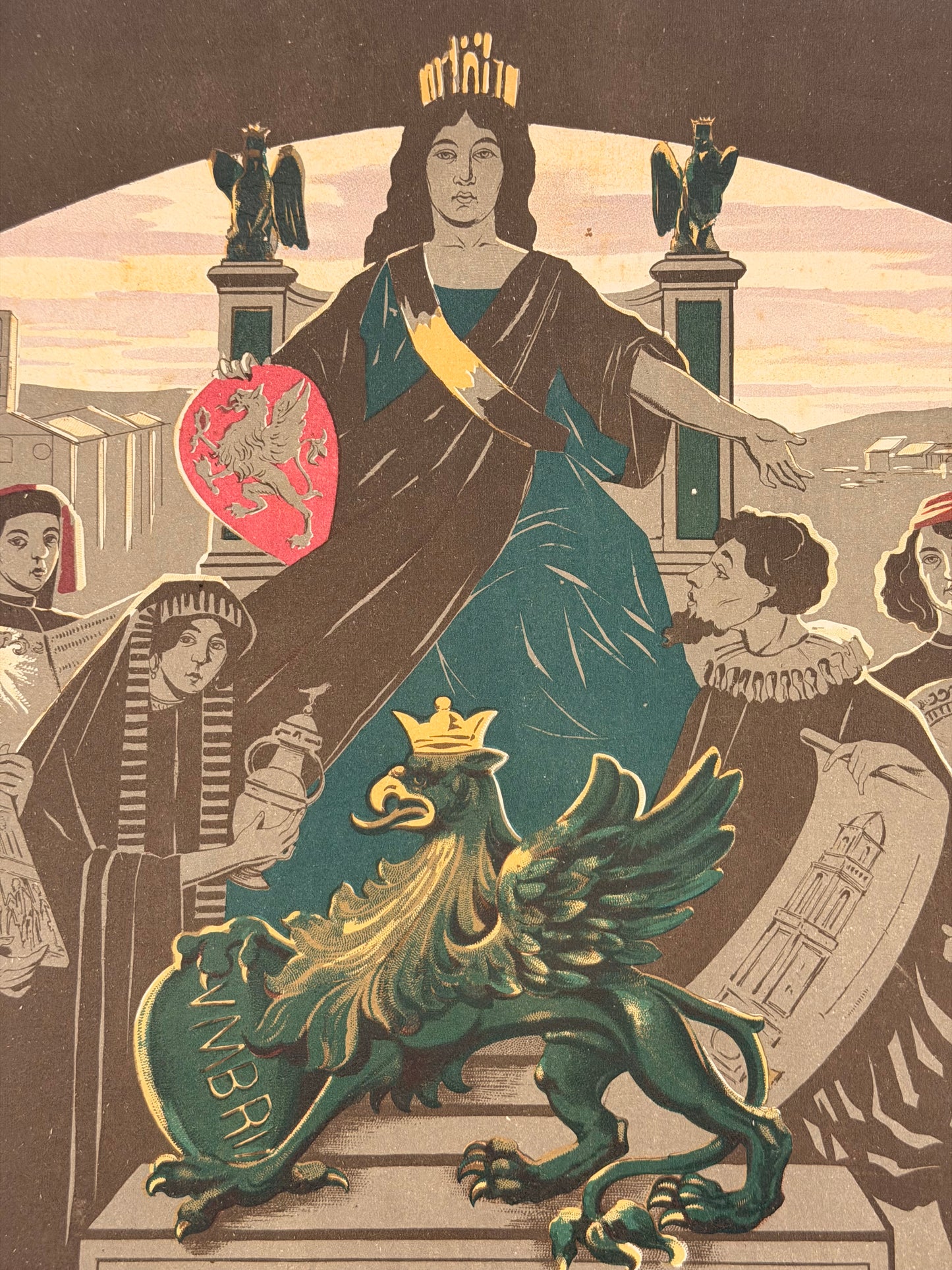 Manifesto pubblicitario originale - Esposizione di Arte Antica Umbra- Perugia