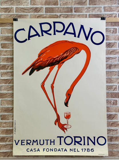 Manifesto originale pubblicitario - Carpano - Vermouth Torino