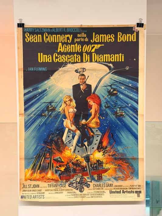 Manifesto di cinema - 007 Una Cascata di Diamanti - Sean Connery