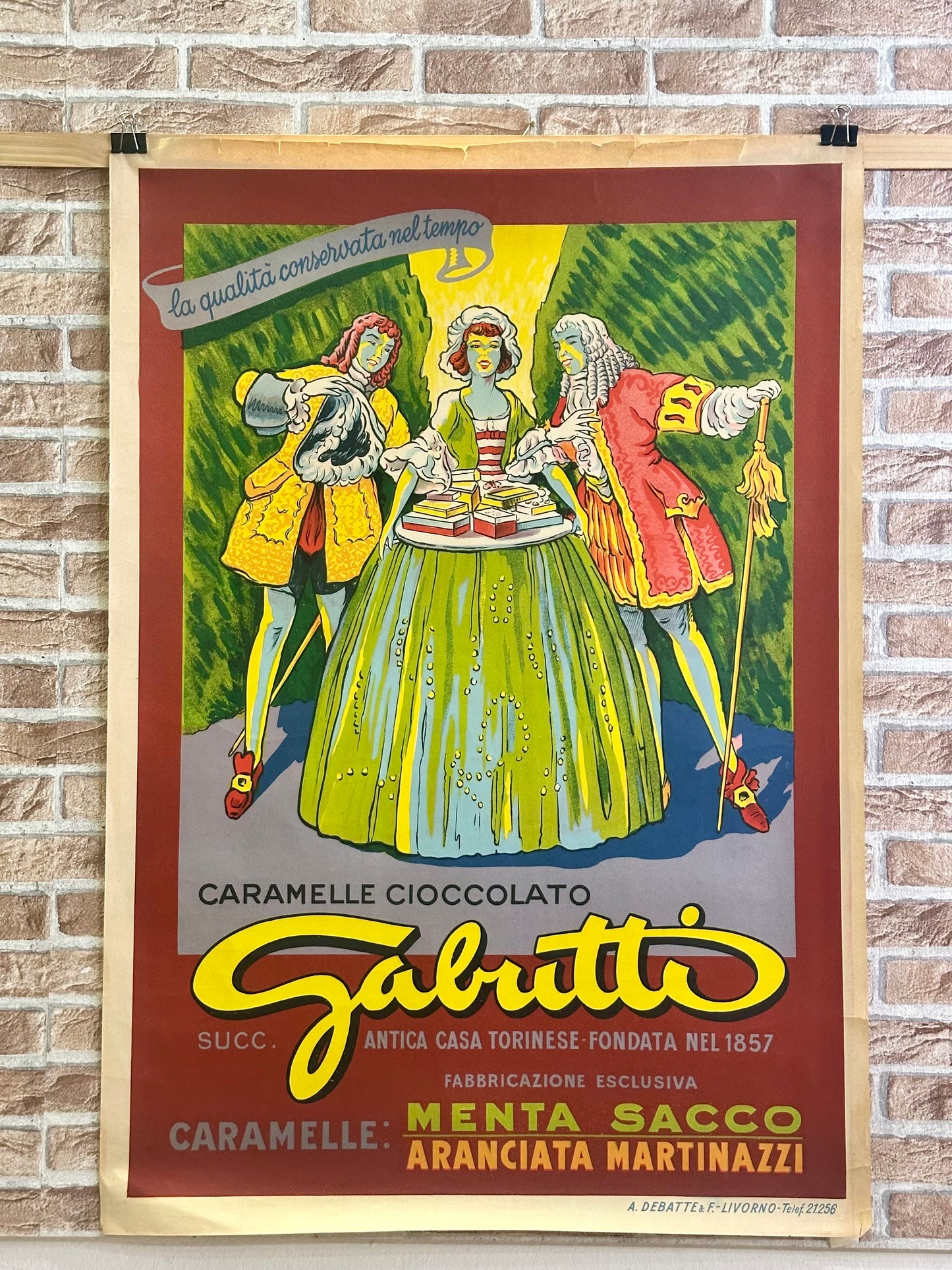 Manifesto pubblicitario originale - Gabutti