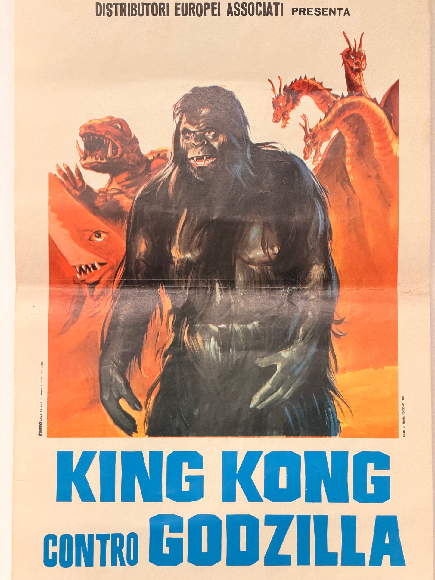 Locandina di cinema - King Kong contro Godzilla