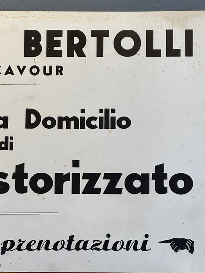 Cartonato pubblicitario - Latteria Bertolli