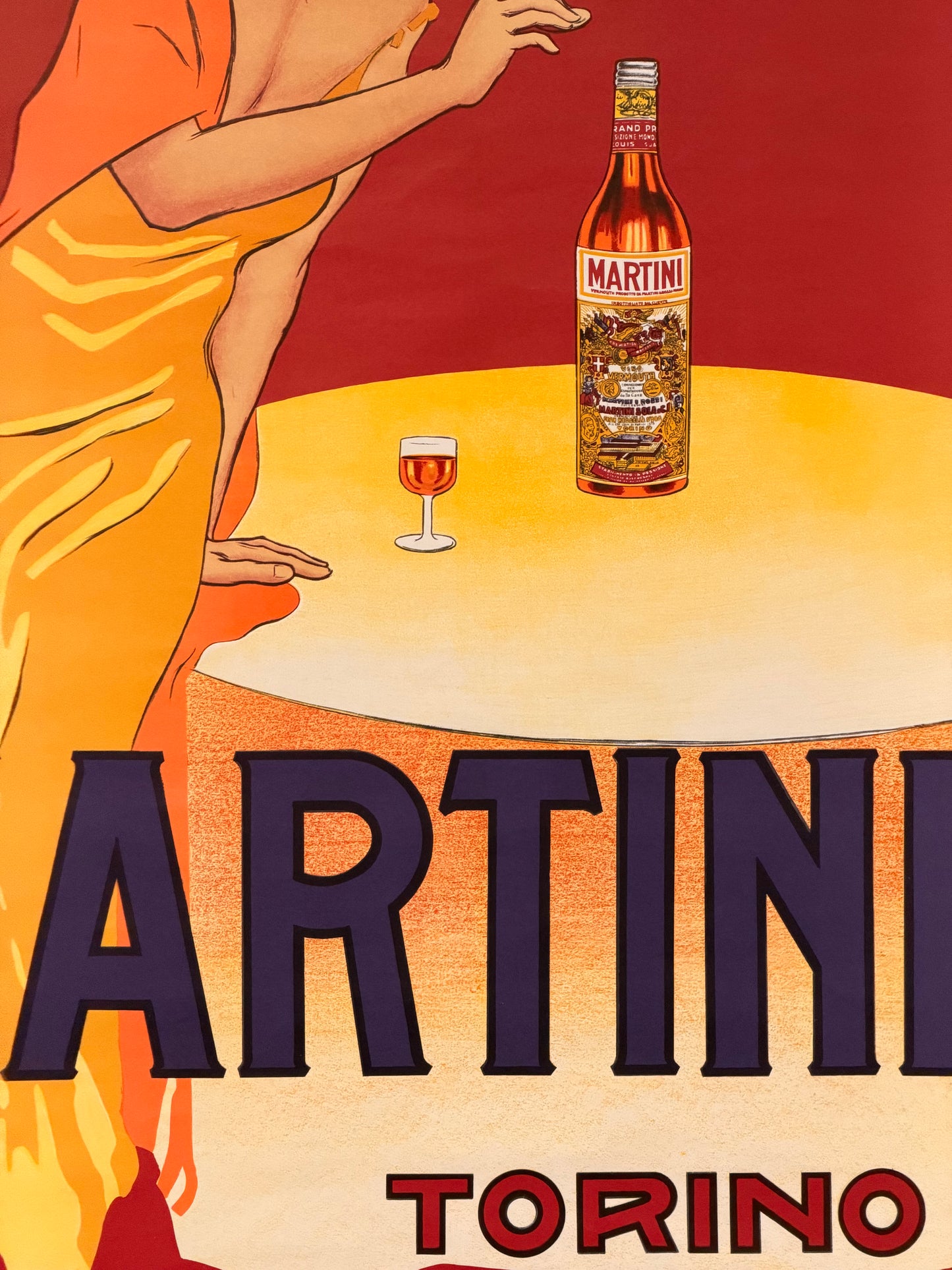 Manifesto originale pubblicitario - Martini e Rossi, Vermouth Torino