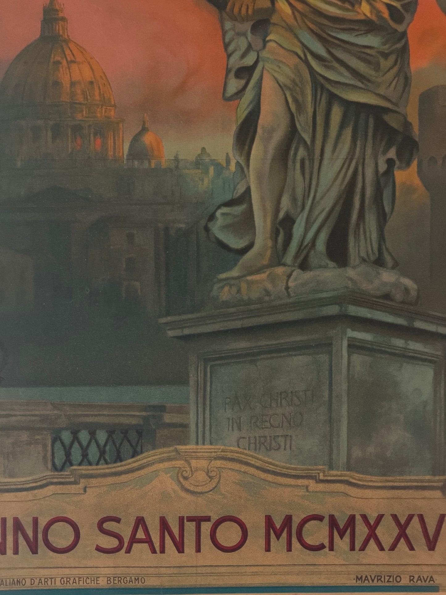 Manifesto pubblicitario originale - Roma Anno Santo 1925