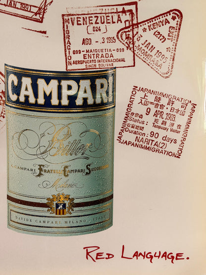 Manifesto pubblicitario originale - Campari Red Language