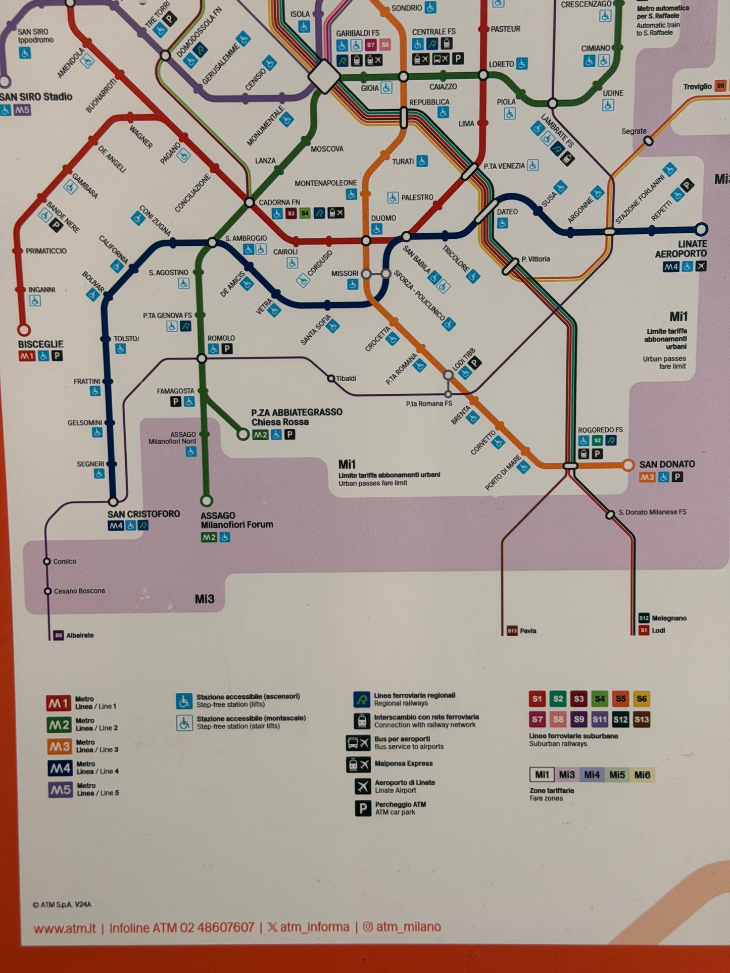 Mappa ufficiale ATM Metro Milano