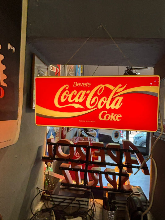 Insegna pubblicitaria originale - Bevete Coca Cola