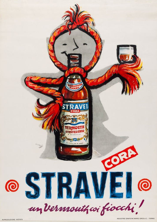 Manifesto originale pubblicitario - Stravei Cora
