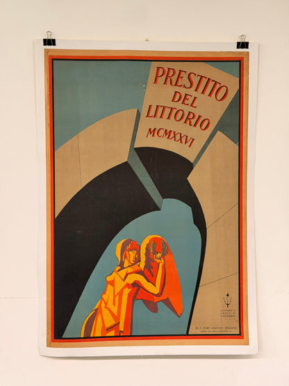 Manifesto pubblicitario originale - Prestito del Littorio ENIT