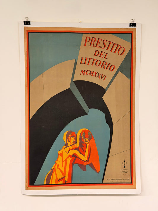 Manifesto pubblicitario originale - Prestito del Littorio ENIT