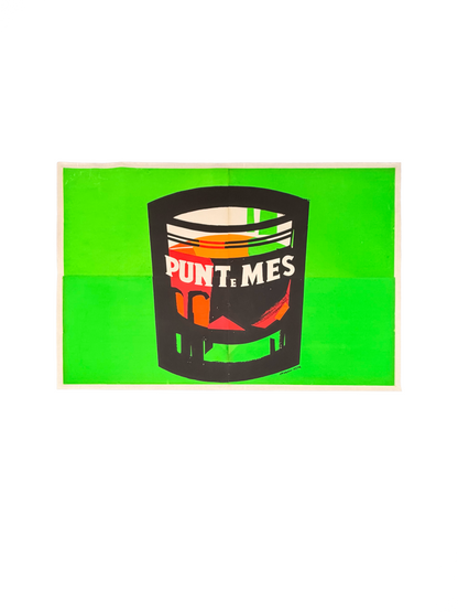 Manifesto pubblicitario originale - Punt e Mes fluo