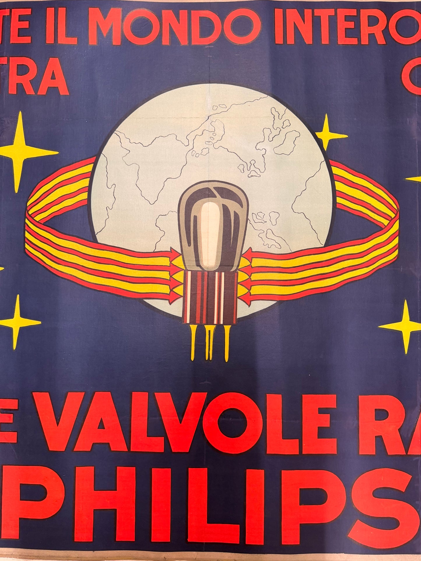 Manifesto pubblicitario originale - Philips Valvole Radio