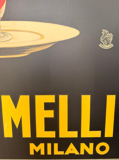 Manifesto pubblicitario originale - Bitter Bonomelli Milano