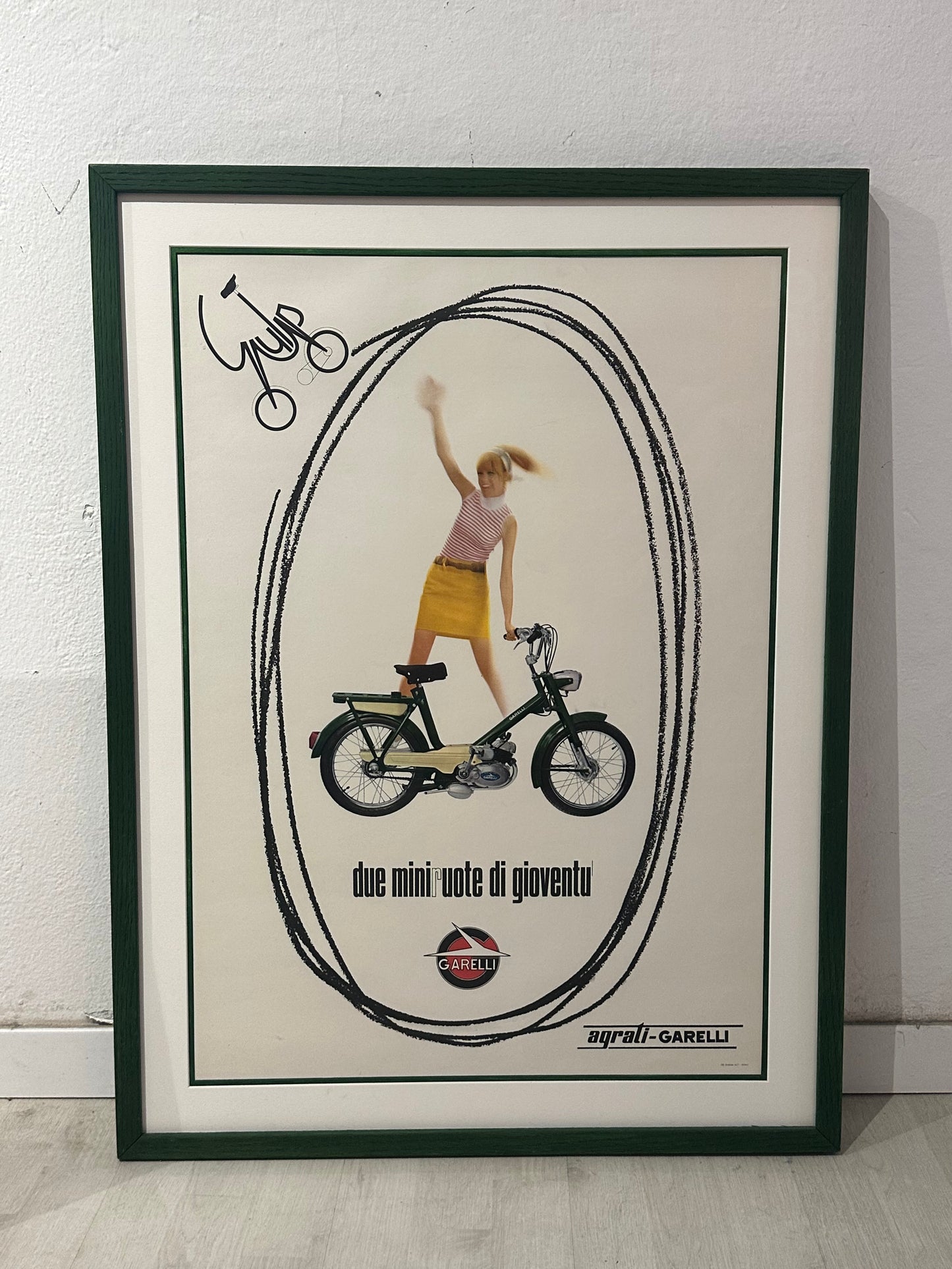 Manifesto pubblicitario originale - Biciclette Garelli