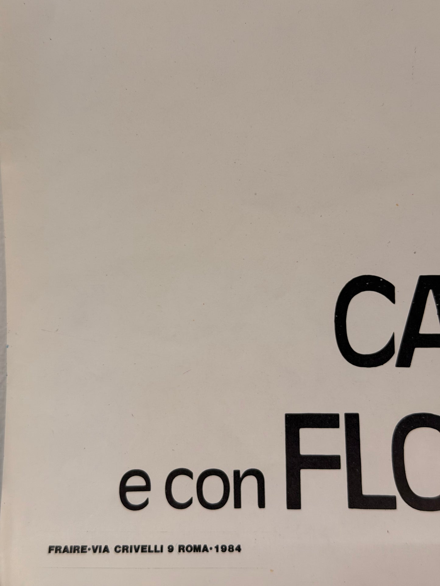 Manifesto di cinema - Acqua e Sapone