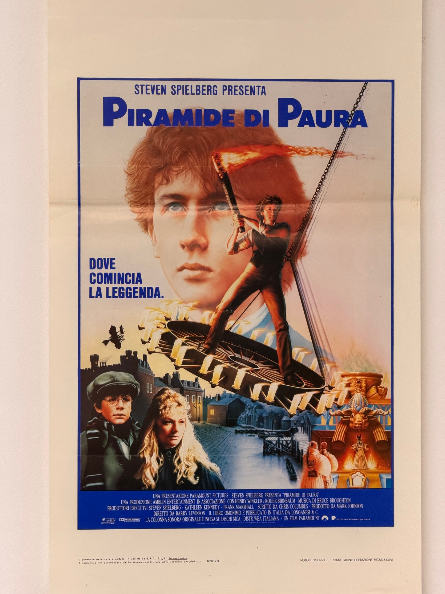 Locandina di cinema - Piramide di paura (Steven Spielberg)