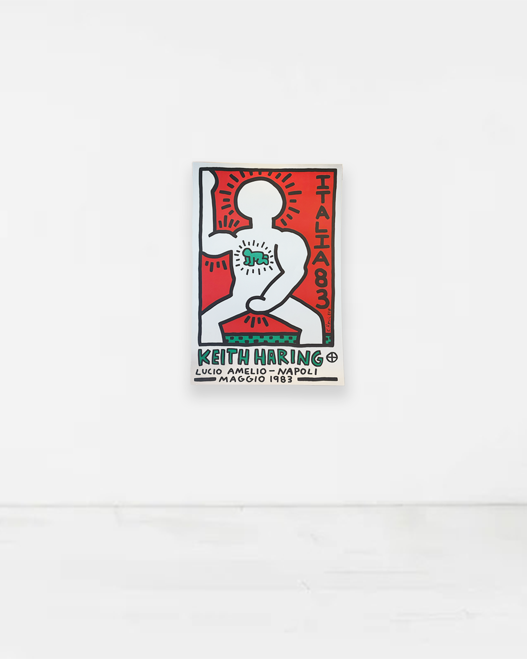 Manifesto pubblicitario decorativo - Italia 83 - Keith Haring  (after)