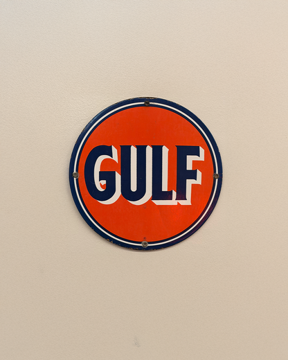 Insegna smaltata originale - Gulf