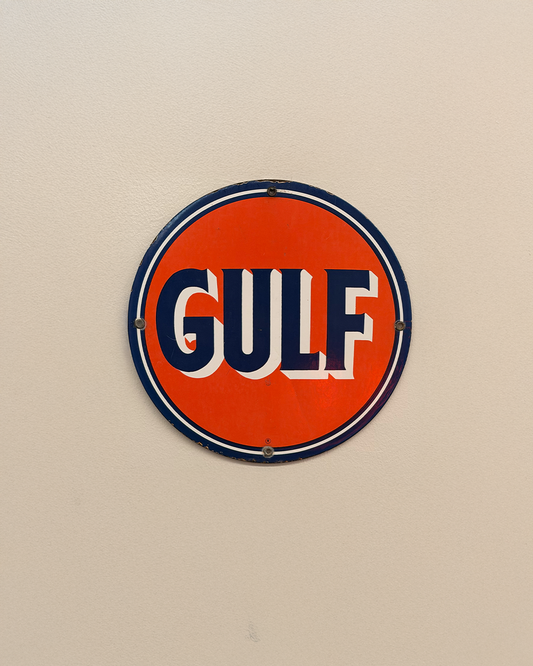 Insegna smaltata originale - Gulf
