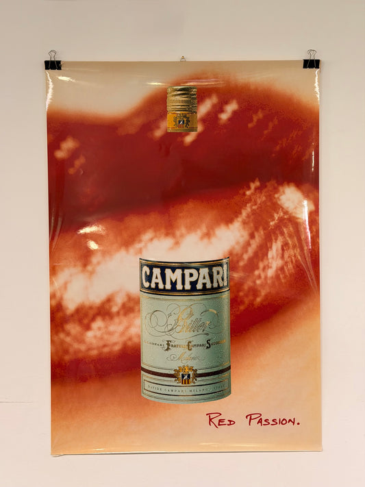 Manifesto pubblicitario originale - Campari Red Passion