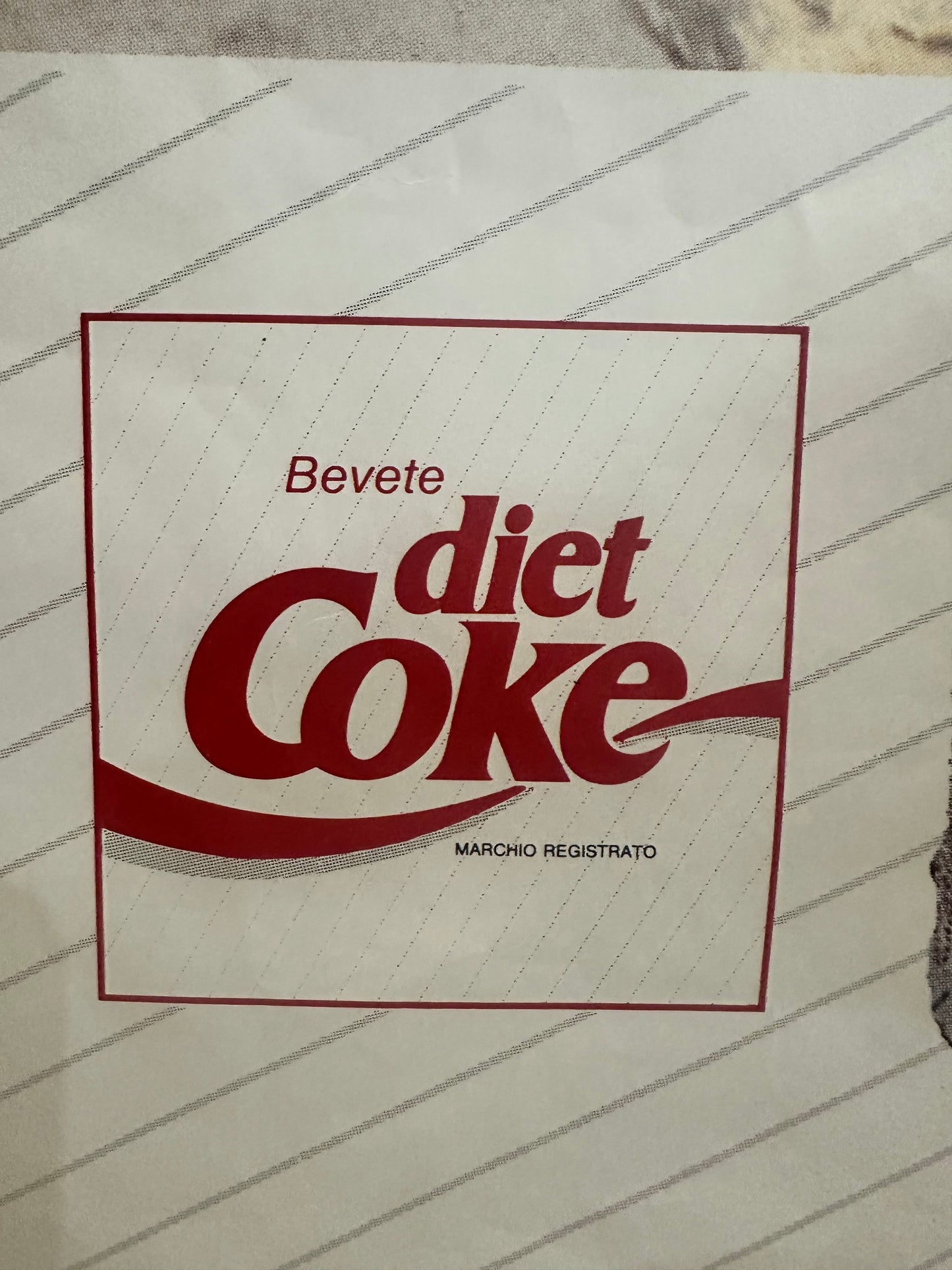 Manifesto originale pubblicitario - Diet coke