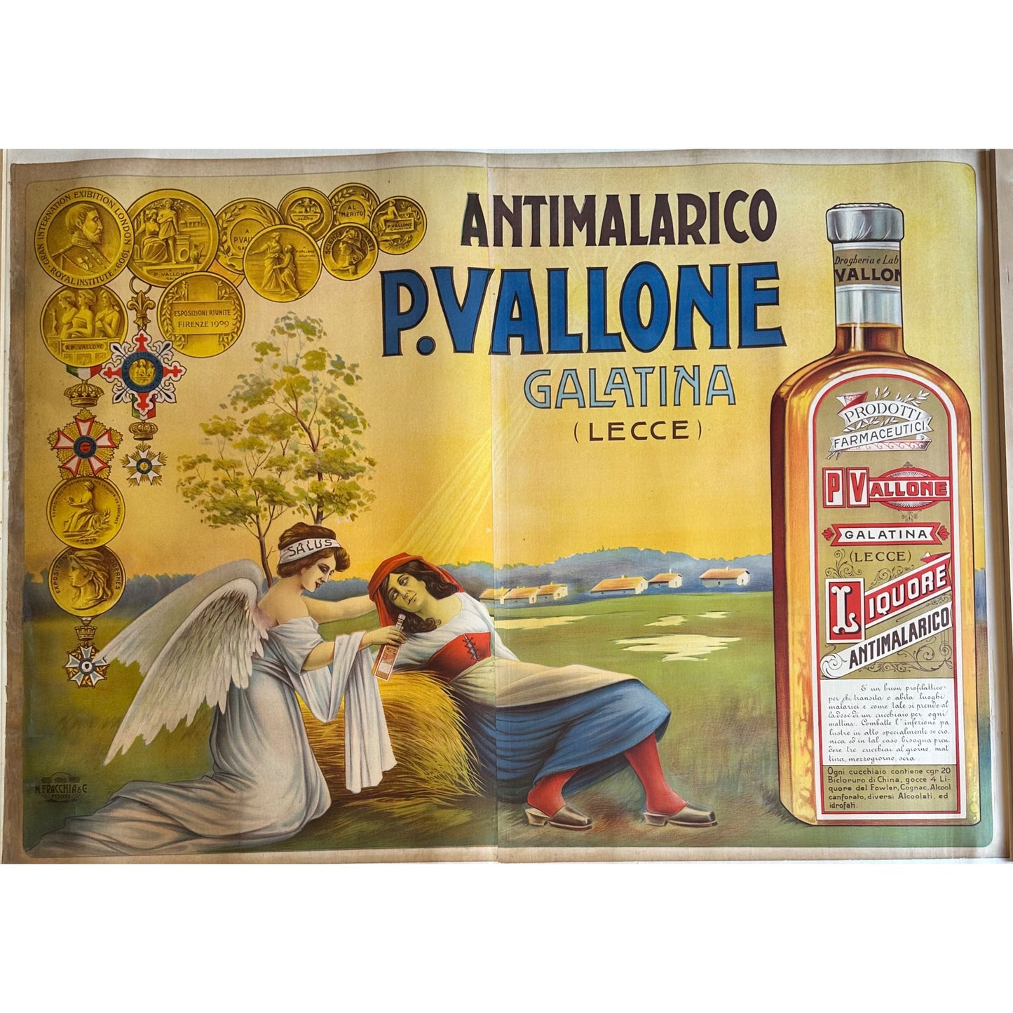 Manifesto pubblicitario originale - Antimalarico