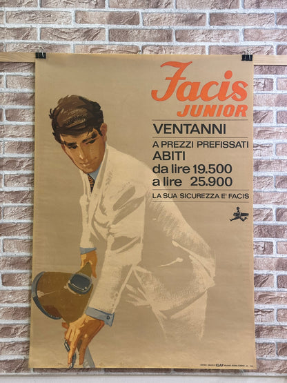 Manifesto originale pubblicitario - Facis Junior - Vespa