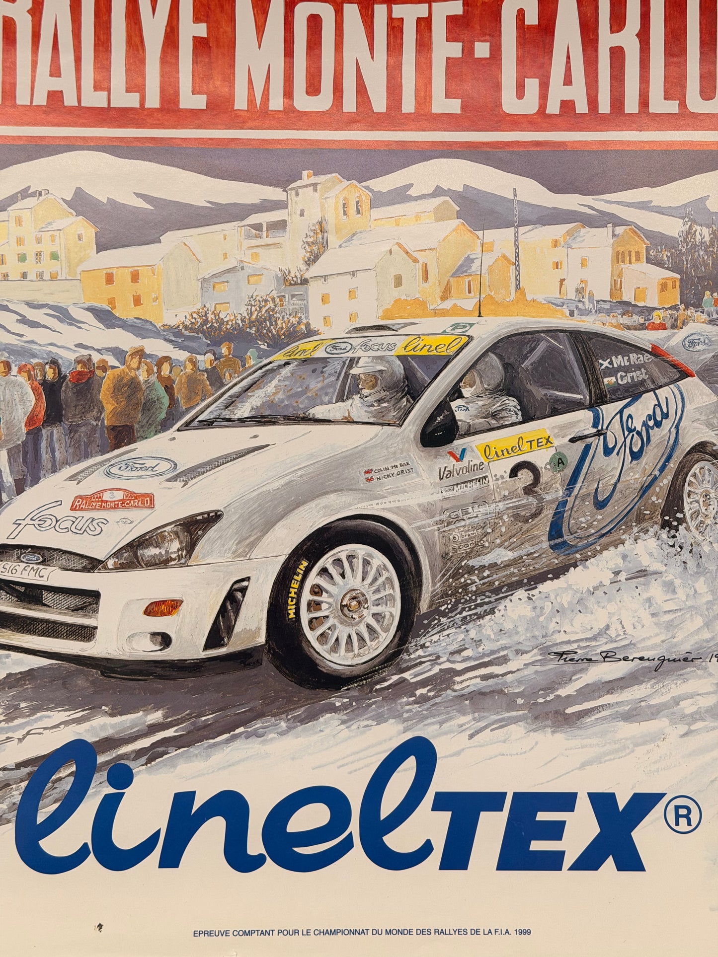 Manifesto pubblicitario - Rallye Monte Carlo 1999