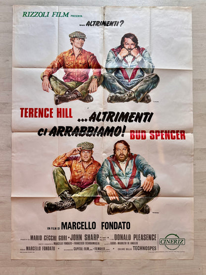 Manifesto originale di cinema - Antrimenti ci arrabbiamo! - Bud Spencer