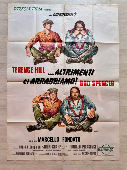 Manifesto originale di cinema - Antrimenti ci arrabbiamo! - Bud Spencer