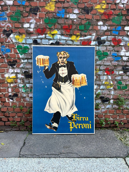 Manifesto pubblicitario originale - Birra Peroni - Roma