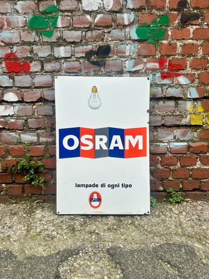 Targa smaltata originale OSRAM
