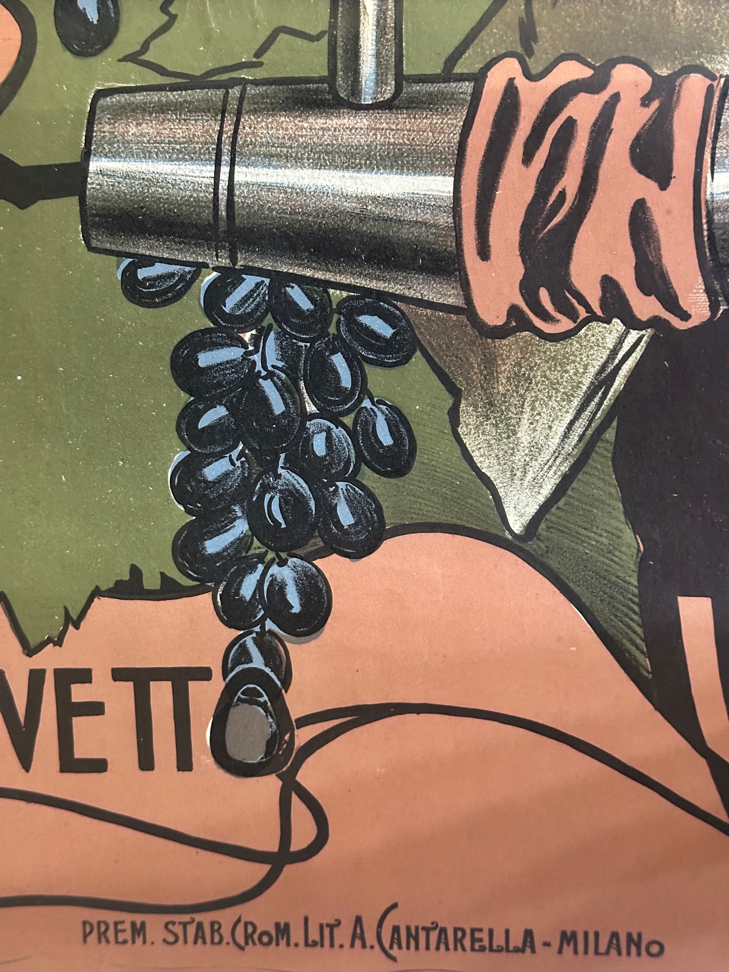 Manifesto pubblicitario originale - Nuova Zolforatrice Reggia Sanremo