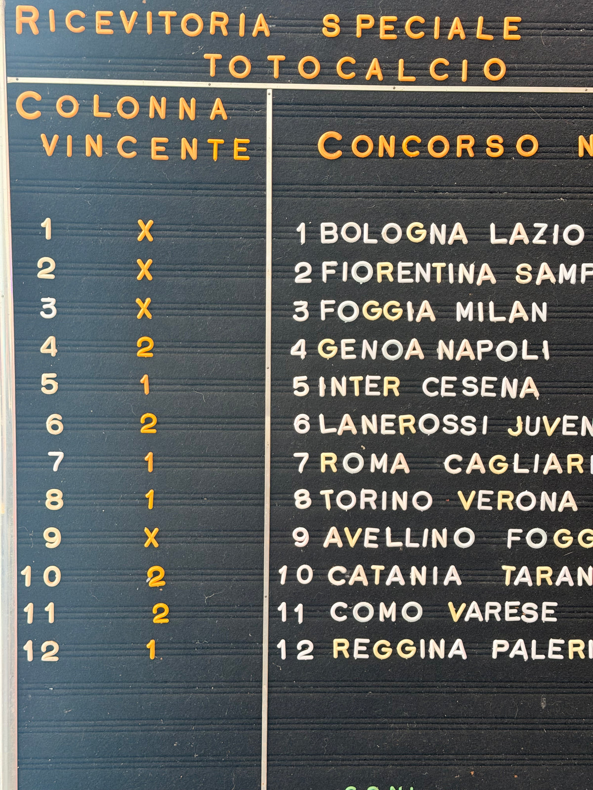 Listino Prezzi - Ricevitoria speciale Totocalcio