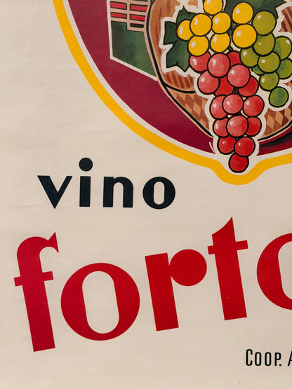 Manifesto pubblicitario originale - Vino Fortore - Foggia