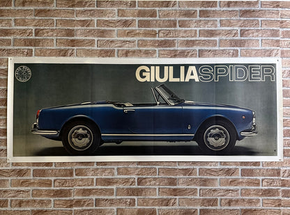 Manifesto pubblicitario originale - Alfa Romeo Giulia Spider