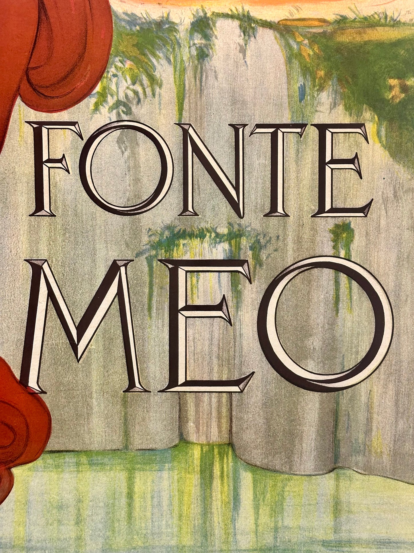 Manifesto pubblicitario originale - Acqua Fonte Meo