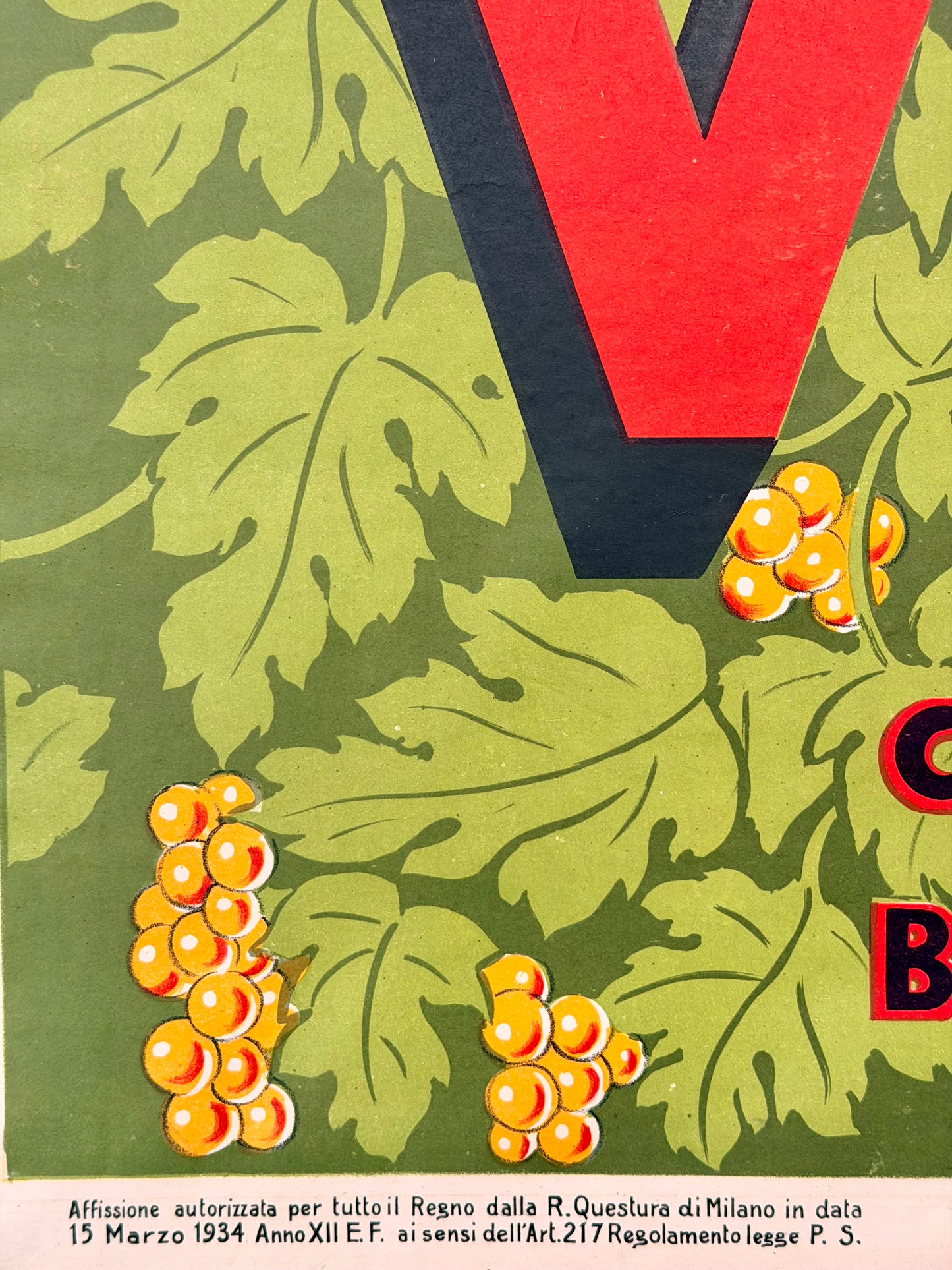 Manifesto pubblicitario originale - Vimar L’aperitivo - Casale Monferrato