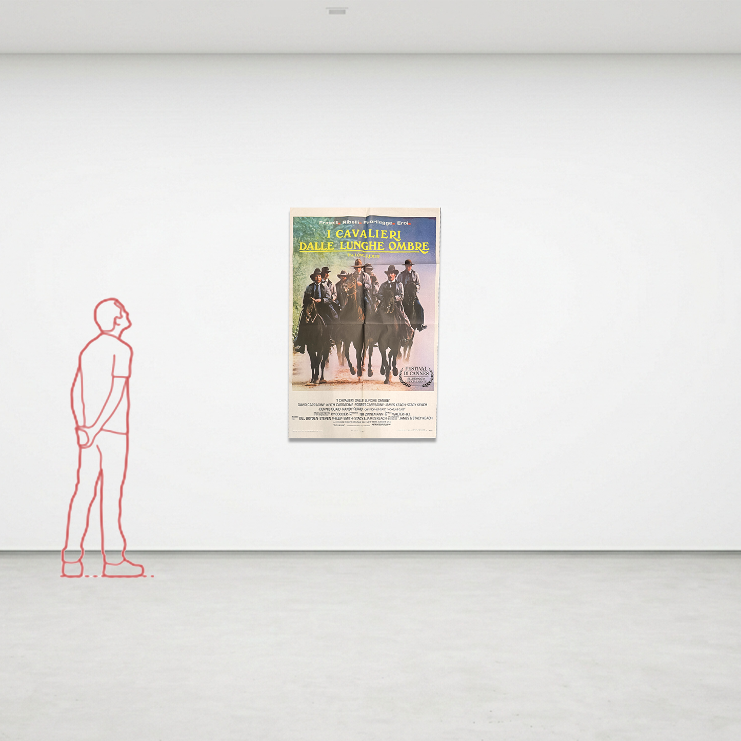 Manifesto originale di cinema - I cavalieri dalle lunghe ombre