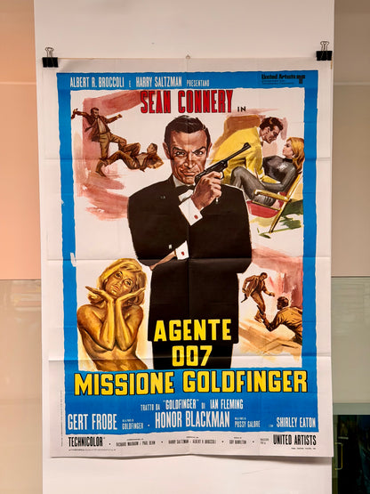 Manifesto originale di cinema - 007 Missione Goldfinger - Sean Connery