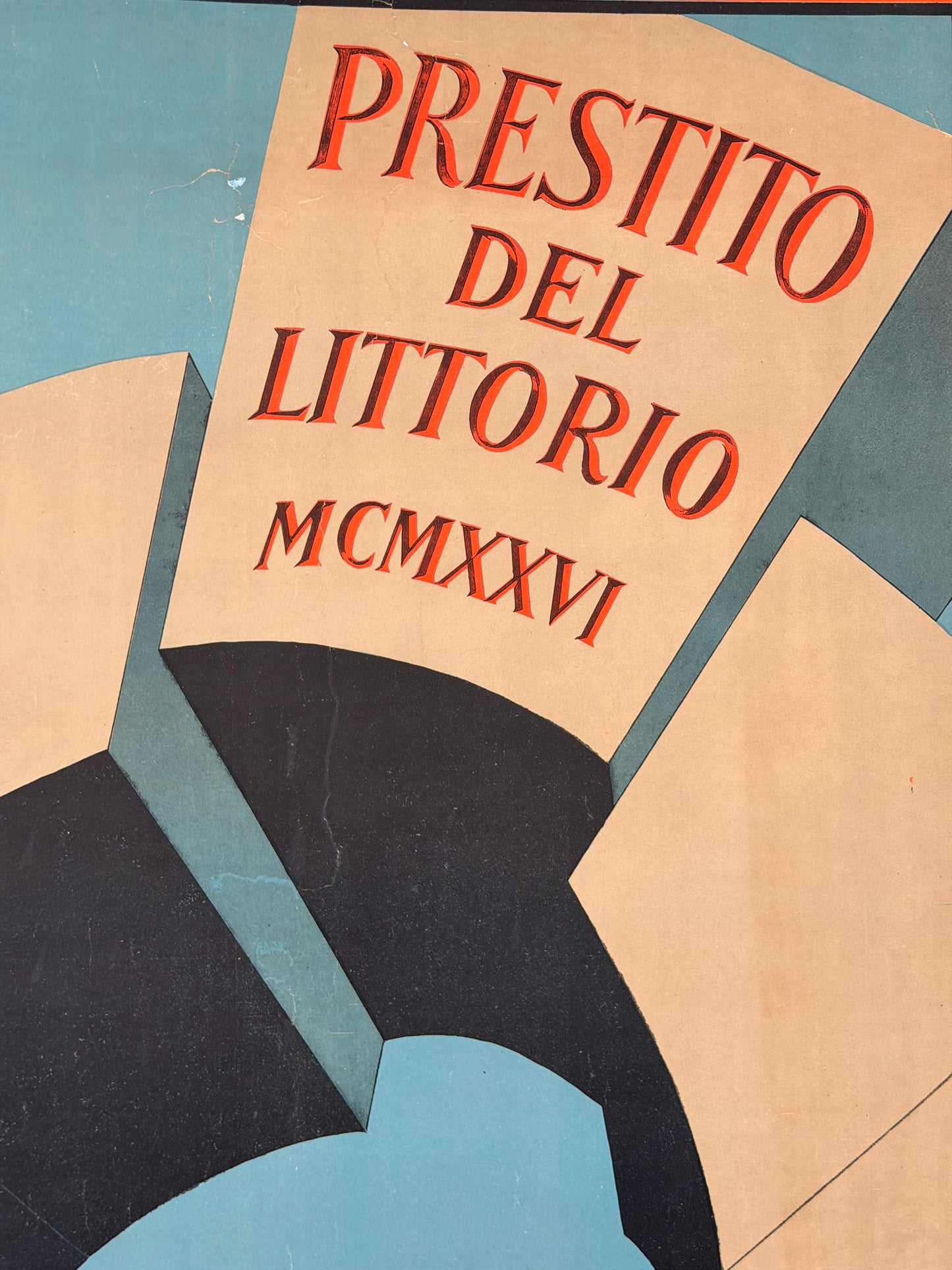 Manifesto pubblicitario originale - Prestito del Littorio ENIT