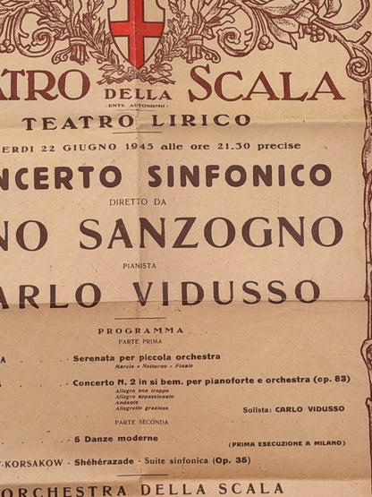Locandina originale Teatro la Scala Milano