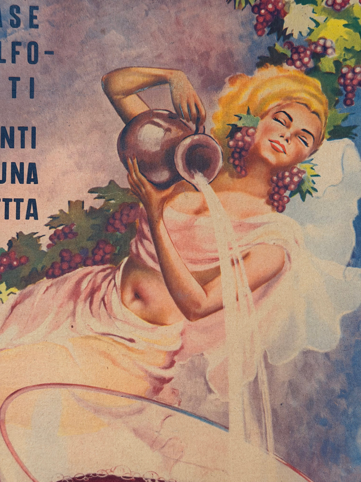 Manifesto pubblicitario originale - Fosfosolfito (vino) - Soc. Franke &c Torino