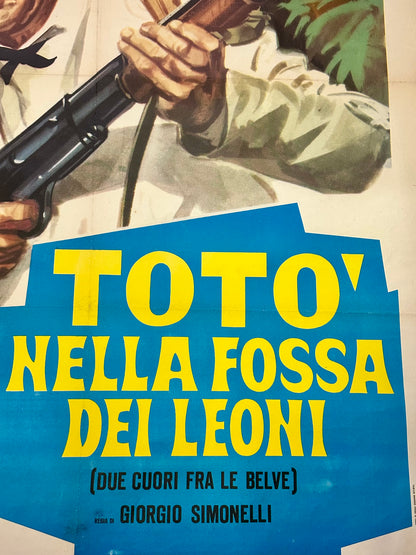 Manifesto di cinema - Toto’ nella fossa dei leoni