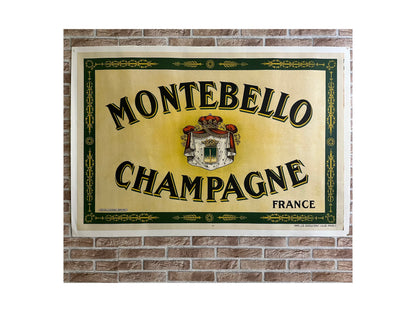 Manifesto pubblicitario originale - Montebello Champagne France