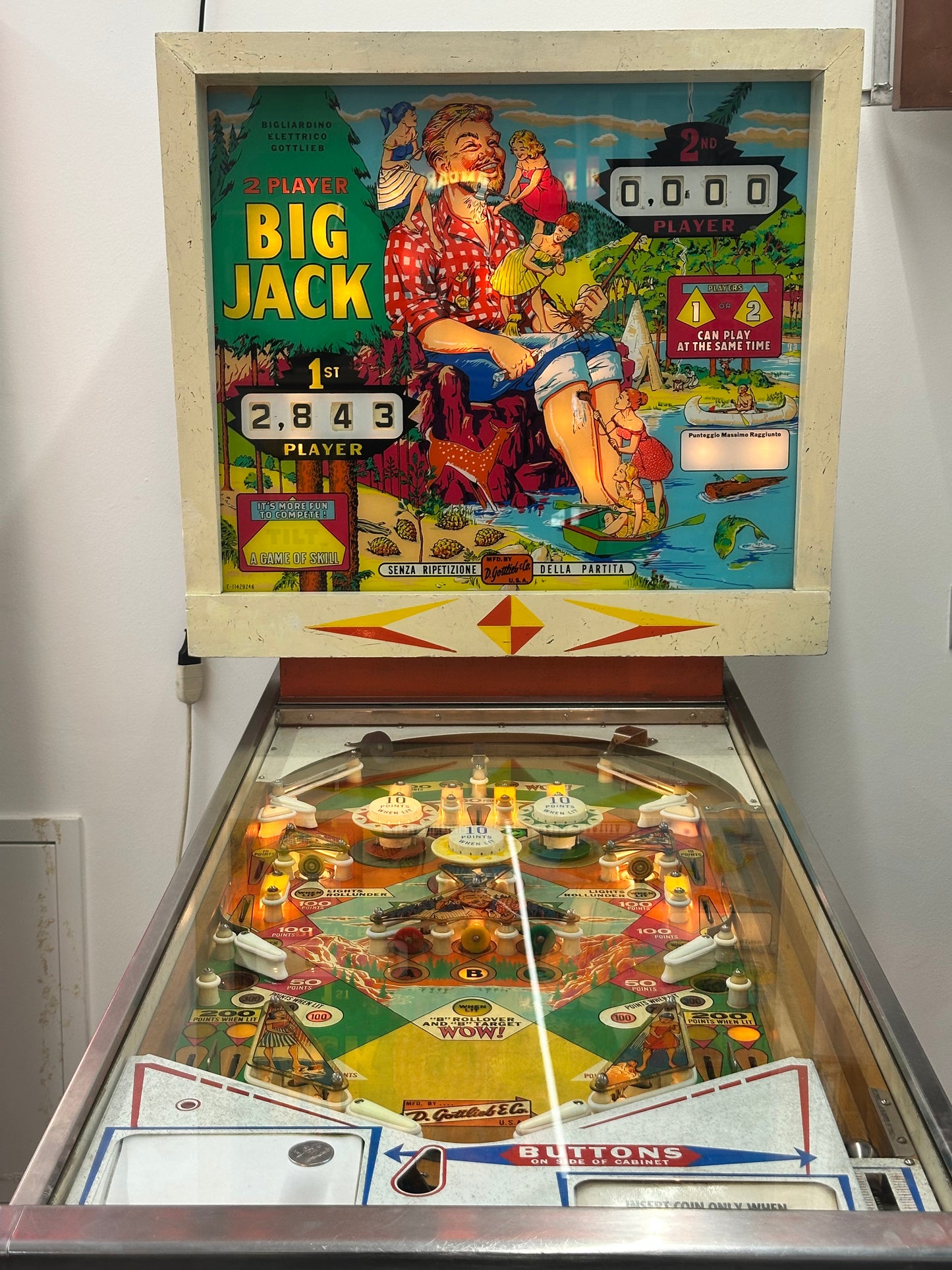 Flipper Big Jack Gottlieb USA