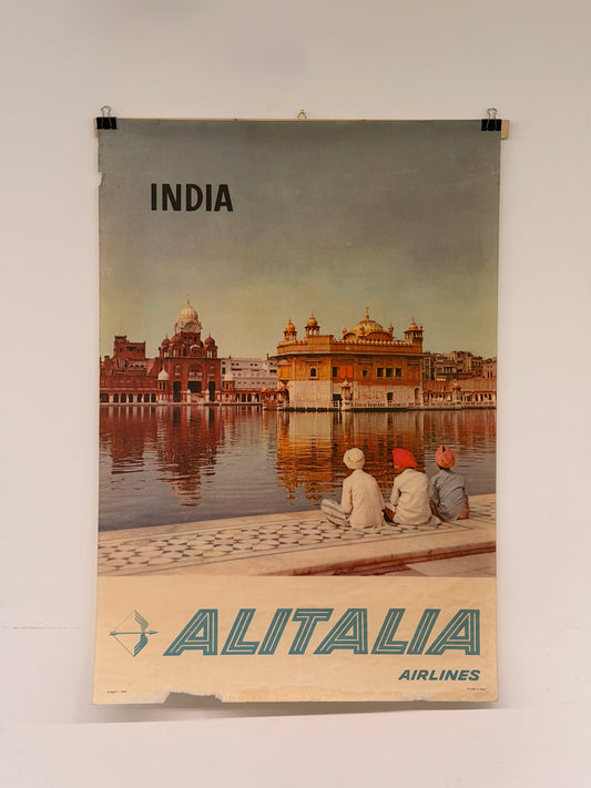 Manifesto pubblicitario originale - Alitalia India