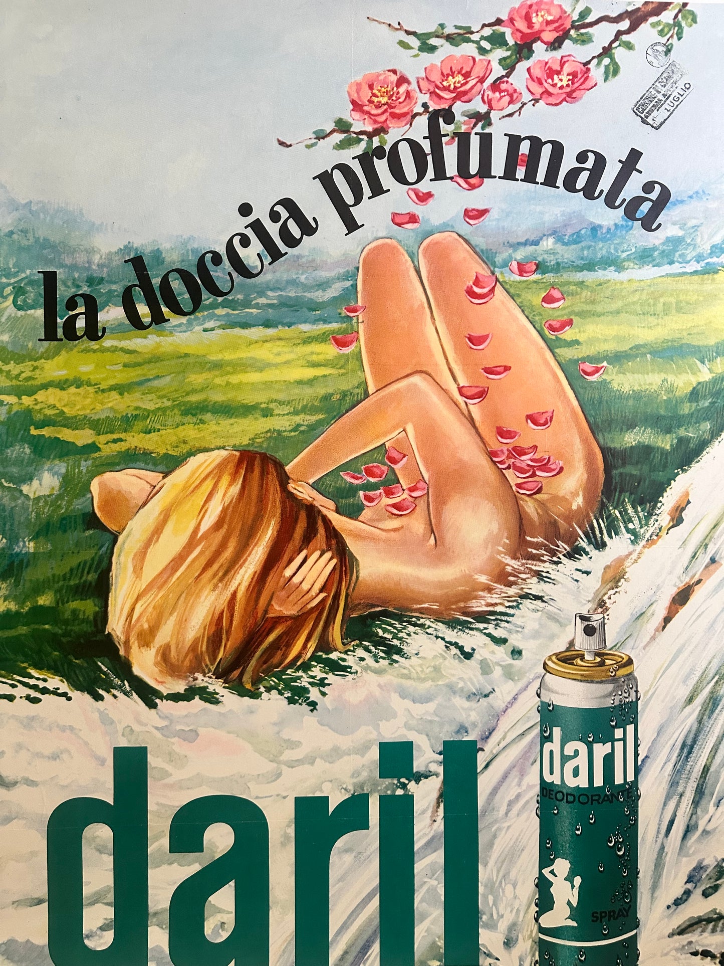 Manifesto originale pubblicitario - Deodorante Daril