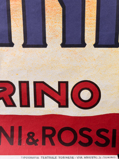 Manifesto pubblicitario originale - Martini Rossi Torino